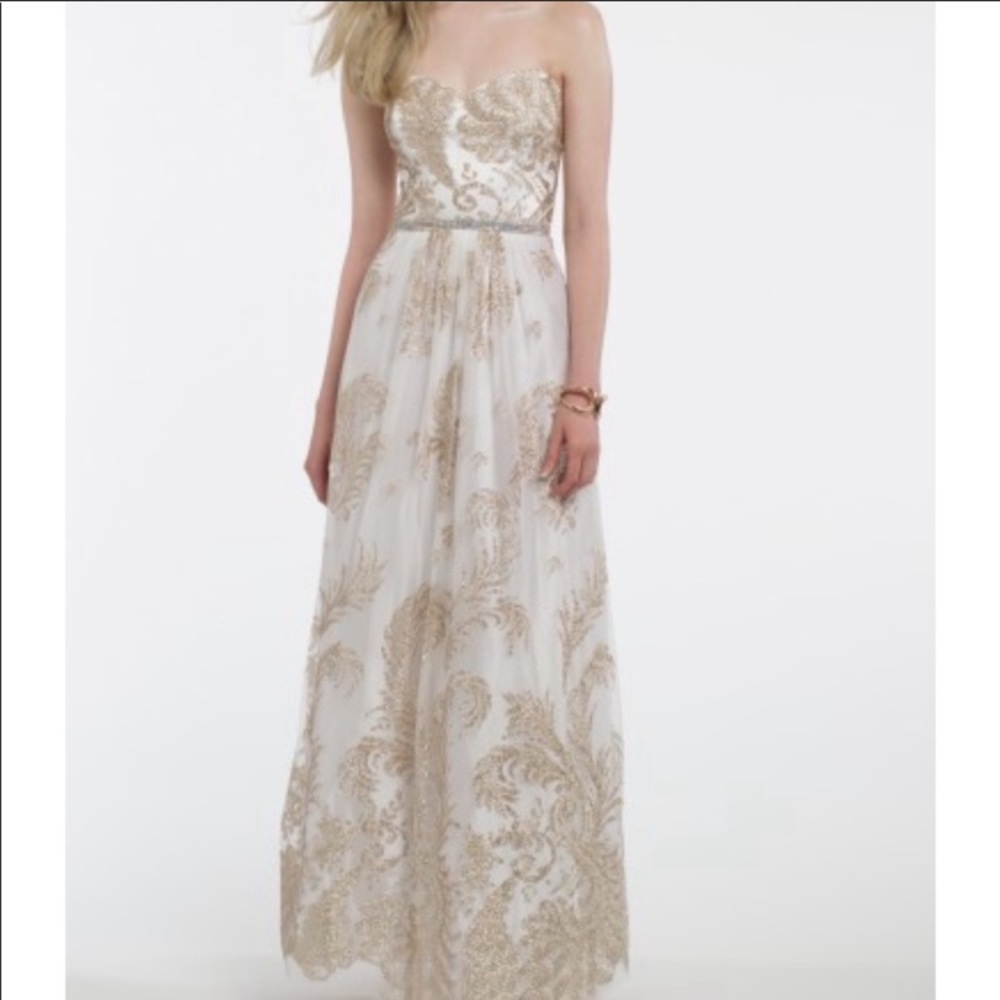 Camille La Vie White Elegant Floor-length Dress